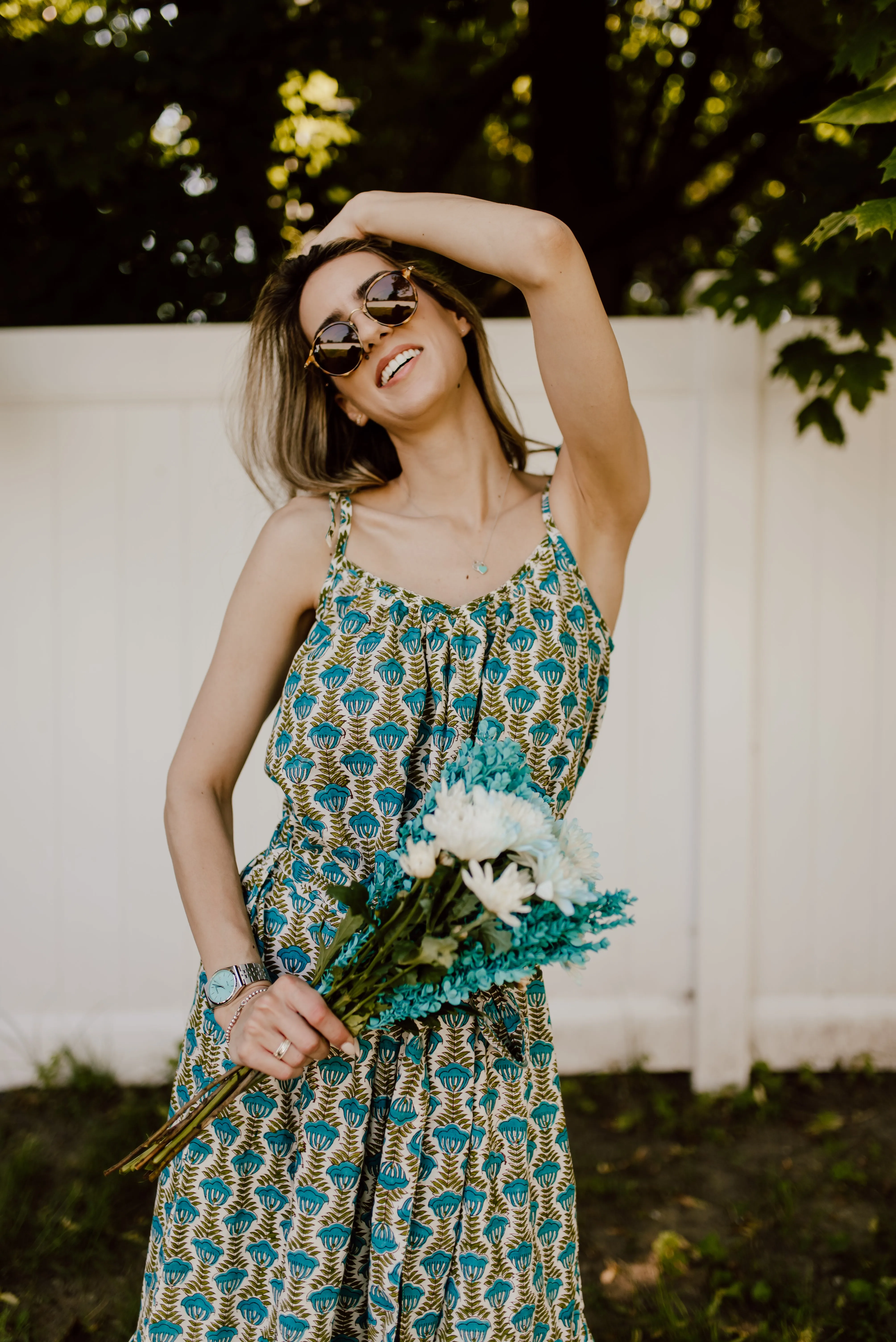 Amelia Sundress - Blue Lotus