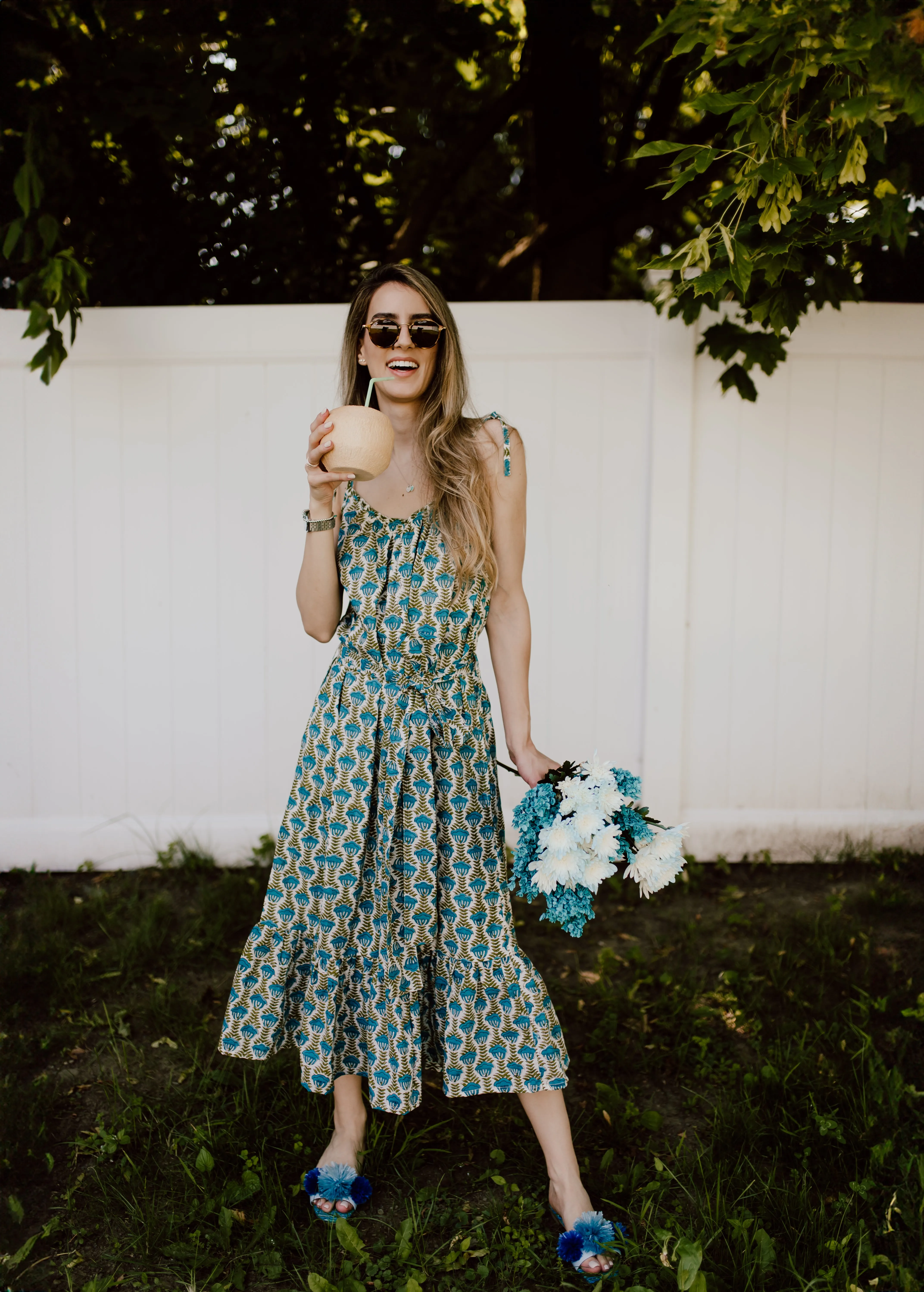 Amelia Sundress - Blue Lotus