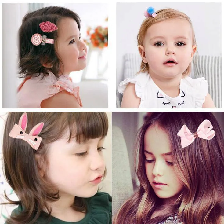 Girls Cute Hair Accessories Set - Fabric Bow, Flower Hairpins, Barrette Hair clips, 18 pcs/box