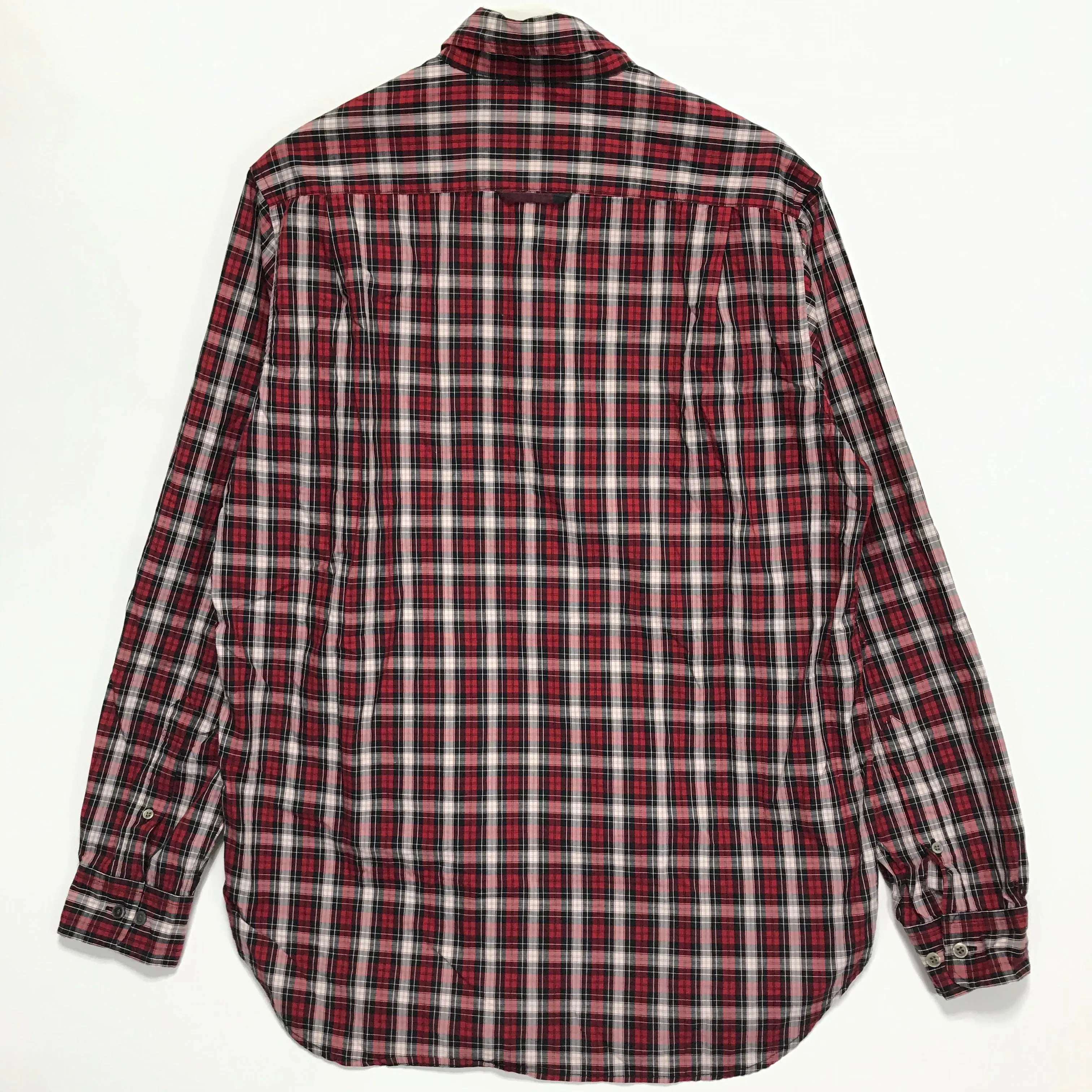 [L] Futura Laboratories Plaid / Buffalo Check Panel Shirt