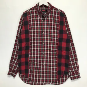 [L] Futura Laboratories Plaid / Buffalo Check Panel Shirt