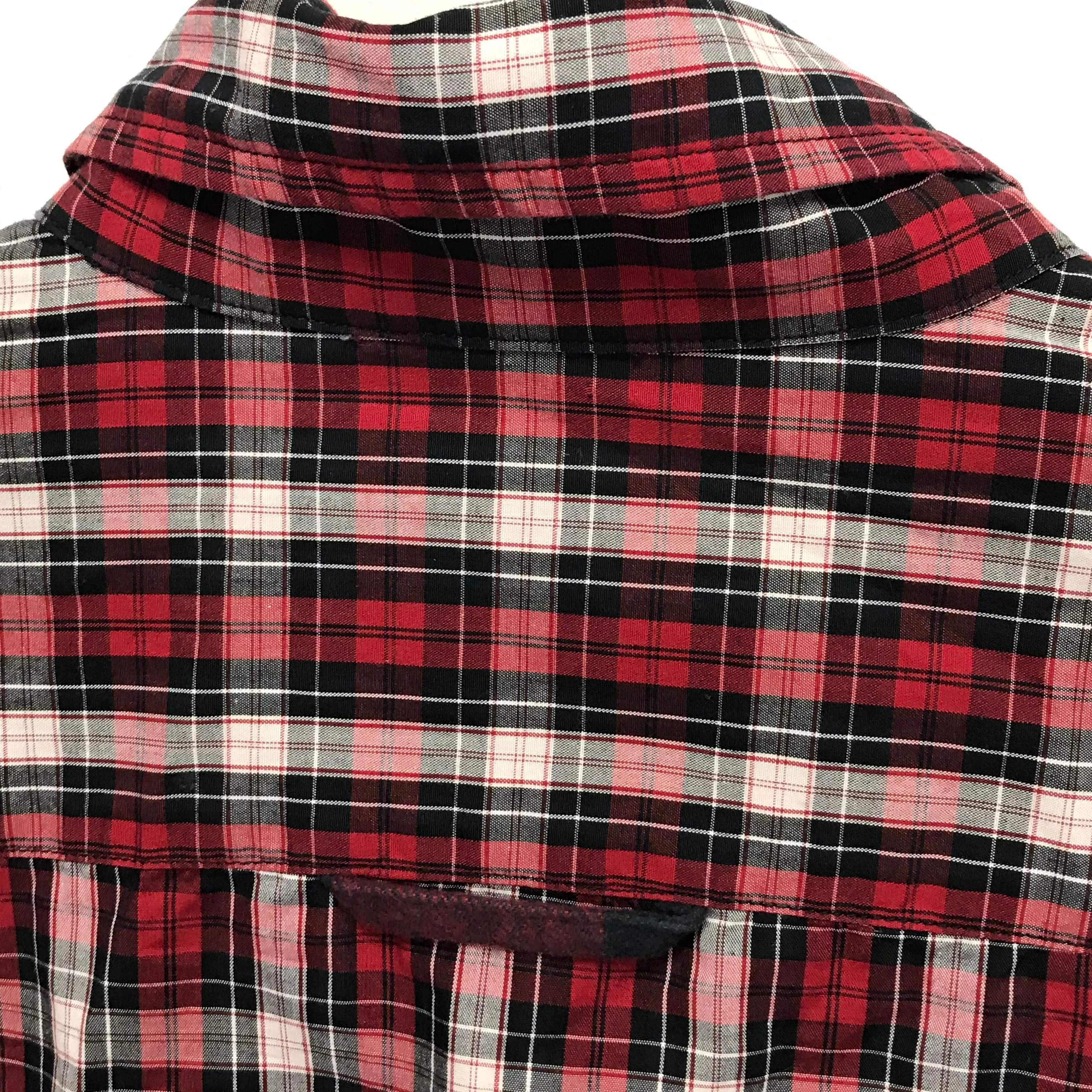 [L] Futura Laboratories Plaid / Buffalo Check Panel Shirt