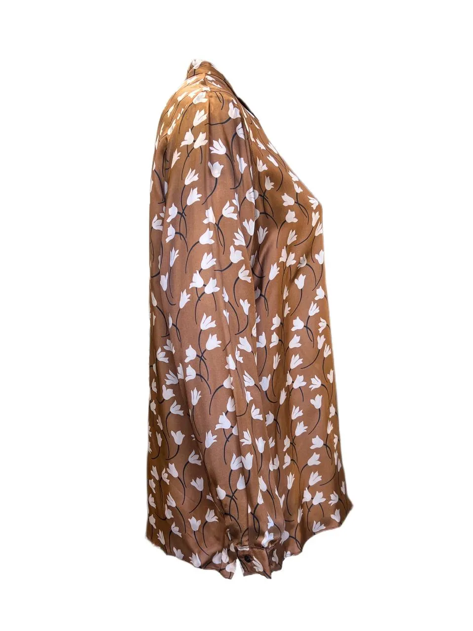 Marina Rinaldi Women's Brown Baluardo Viscose Shirt NWT