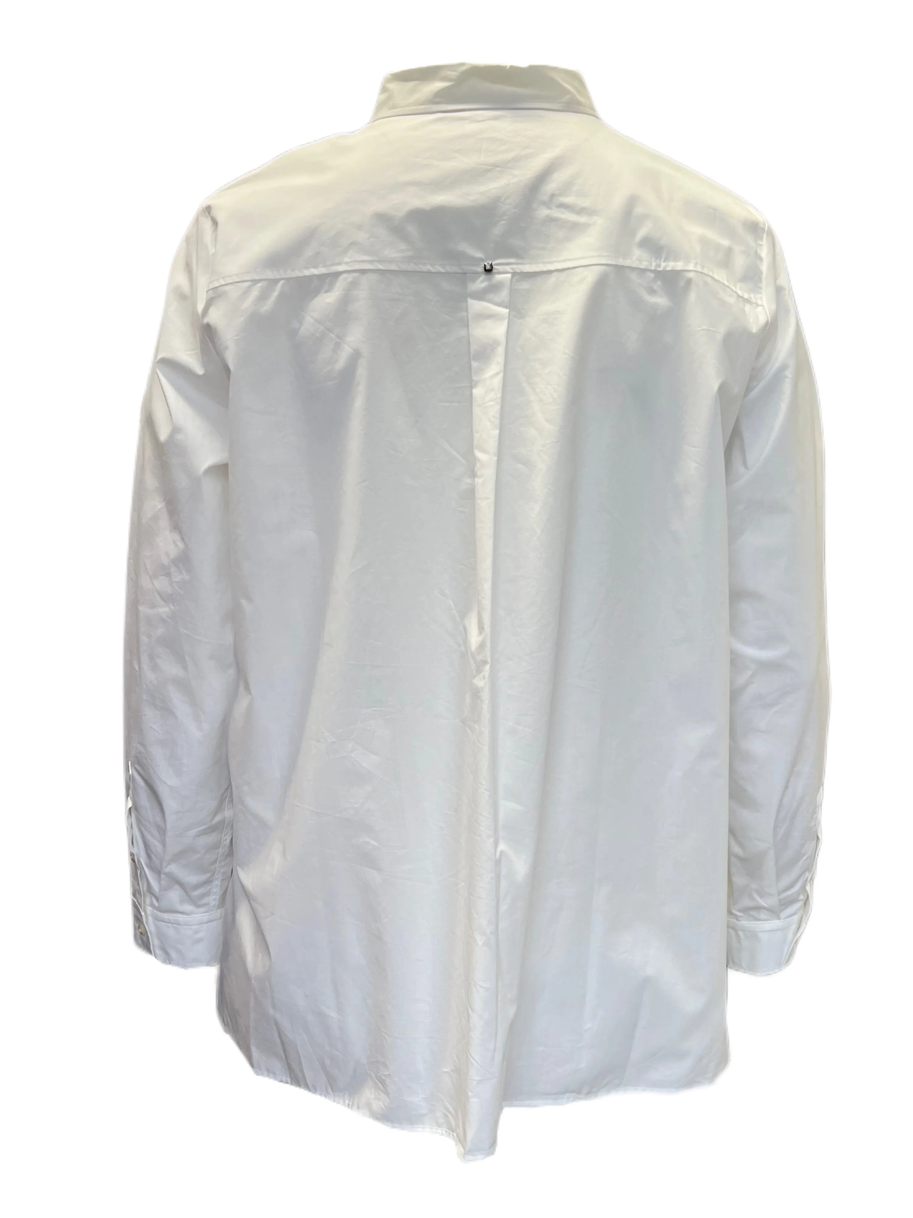 Marina Rinaldi Women's White Bacheca Cotton Shirt NWT