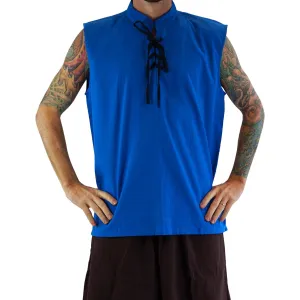 'Rogue' Medieval Sleeveless Shirt - Blue