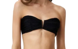 Ruched Bandeau-Ruched Tie Bikini ::RET
