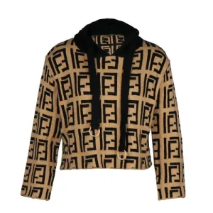 Vintage Printed Long Sleeve Hoodies Knitwear